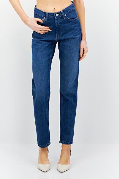 Asos Design بنطلون جينز نسائي ضيق مغسول، أزرق