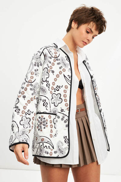 STELLA PULVIS Λεπτό μπουφάν με λευκή καπιτονέ επένδυση