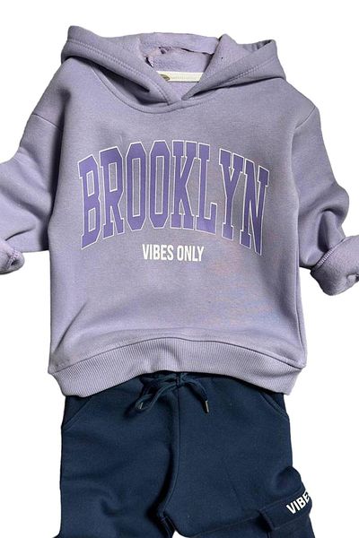 Riccotarz Κοριτσίστικη φόρμα Brooklyn με κουκούλα λιλά
