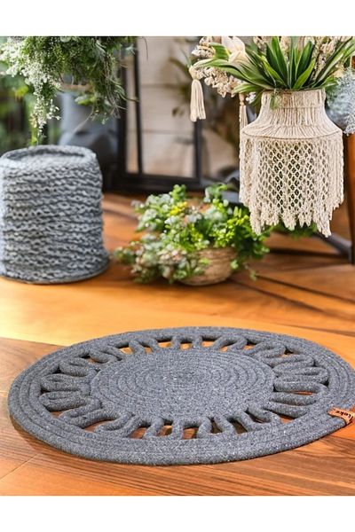 CARPELLA HOME Straw Colored Modern Look Natural Jute - 33X33 Cm, American Service, Supla