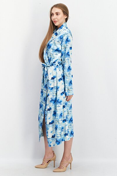 Asos Design Women Tie Dye Casual Wrap Dress, Turquoise Combo