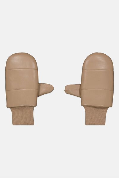 My Accessories London Women Leather Gloves, Tan