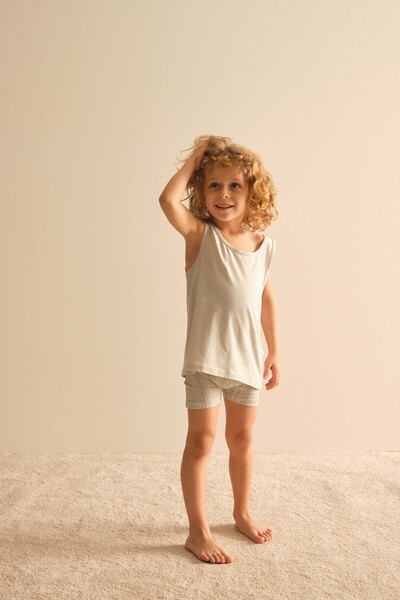 Syah Erkek Çocuk Pamuklu Kolsuz Atlet Boxer Takımı