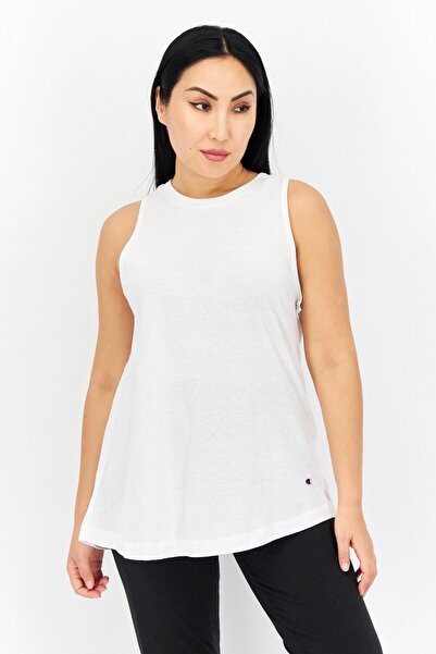 Champion Kadın Spor Giyim Fit Kolsuz Antrenman Üstü, Beyaz