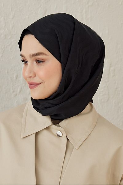Modakaşmir Silky Jacquard Series Shawl with Welle Pattern