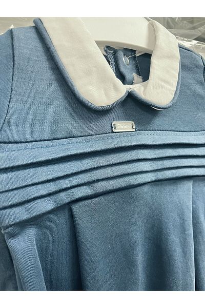 Babydola White Oeganic Jumpsuit for Baby Boy - Plain Baby Collar
