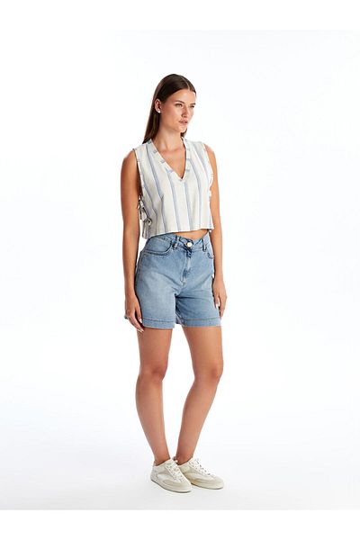 LC Waikiki Pantaloni scurti de jeans pentru femei Standard Fit