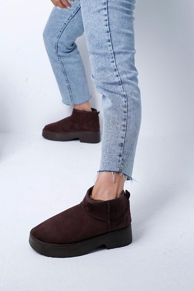 Beyond Brown Suede Boots - High Heel, Ultra Mini, 5 cm Byndum04
