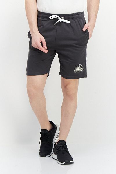 Nordland Men Regular Fit Drawstring Basic Short, Dark Grey