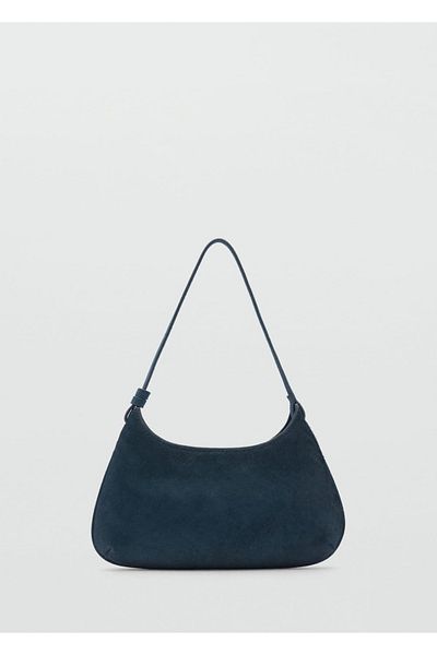 MANGO Woman Torba na ramię ze skóry futerkowej