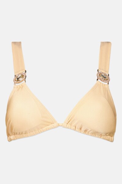 Moda Minx بيكيني علوي مبطن للنساء، وردي ذهبي