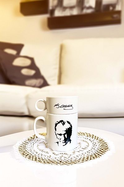 Jenisa Keramika 2 Li Ceramic Ataturk Mug Set