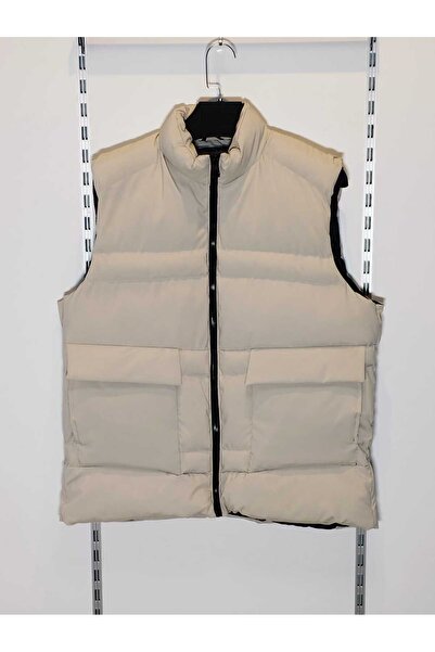 BILL THE KING Yarım Balıkçı Yaka Cepli Fermuarlı Şişme Yelek