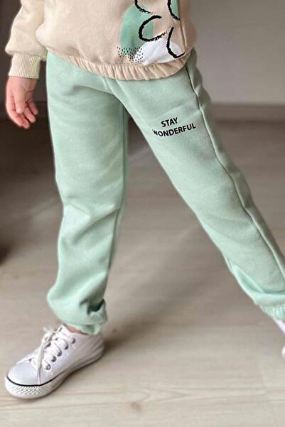 Riccotarz Κορίτσια Stay Wonderful Floral στάμπα βαμβακερή πράσινη αθλητική φόρμα