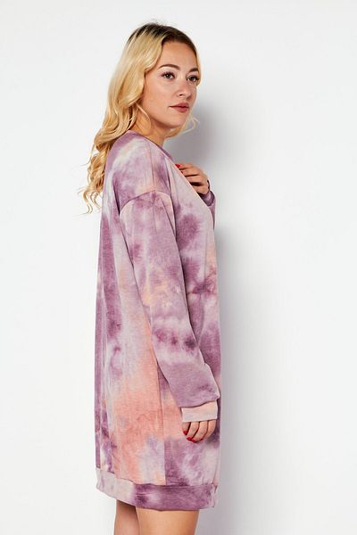 Sadie & Sage Women Allover Print Mini Dress, Pink Combo