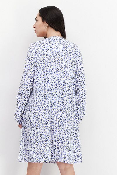 Company Ellen Tracy Women Floral Print Long Sleeve Mini Sleepwear, Blue