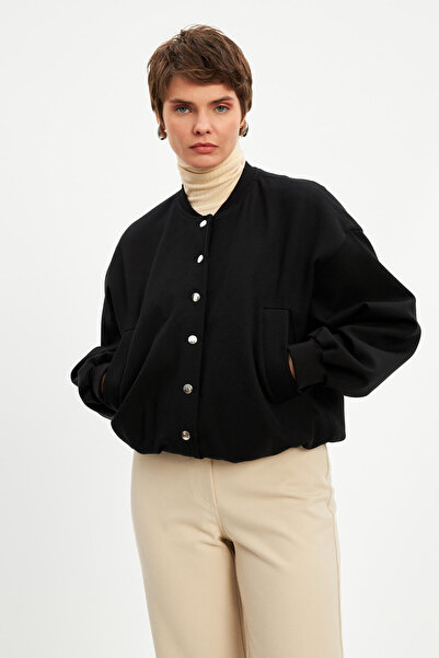 STELLA PULVIS Jachetă neagră căptușită Bomber