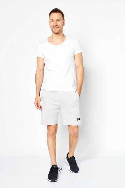 Tapout Men Sportwear Fit Brand Logo Training Shorts, Light Grey Heather