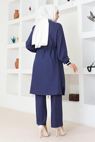 Modamihram Indigó öltöny - fűzős derék és bordás 19212