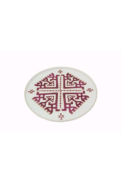 Porland Arabesque Pattern6 Flat Plate 27cm