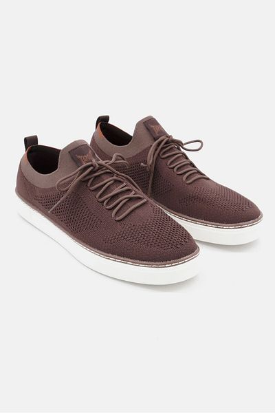 Tapout Men's Lace-Up Walking Shoes, Dark Brown