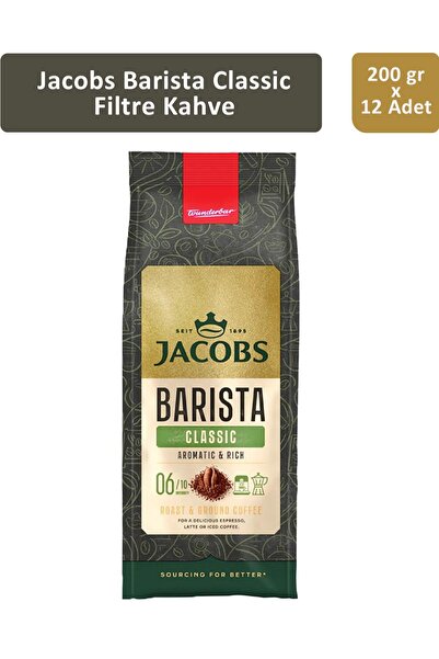 Jacobs Barista Classic Filtre Kahve 200 gr x 12 Adet