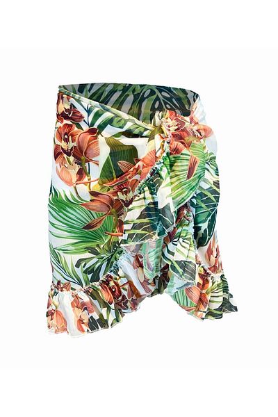 Bolder Frida Tropical Patterned - Short Ruffle Pareo