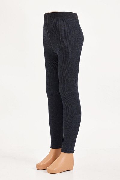 Katia&Bony Kinderstrumpfhose mit Viskose-Streifenmuster, Blau Melange