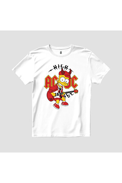 Built By Crazy Bart Simpson ACDC visokonaponska unisex dečija majica