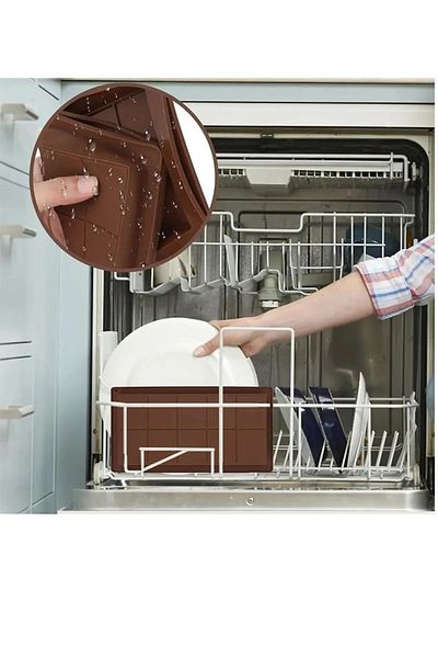 VİGENTİNO 2 Pcs Dubai Chocolate Mold Silicone Chocolate Mold Bpa Free Silicone 18Cm*13,2Cm*2Cm