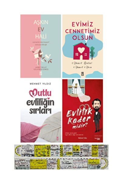 Timaş Yayınları Mutlu Evliliğin Sırları+Evlilik Kader Midir+Aşkın Ev Hali+Evimiz Cennetimiz Olsun 4 Kitap Set