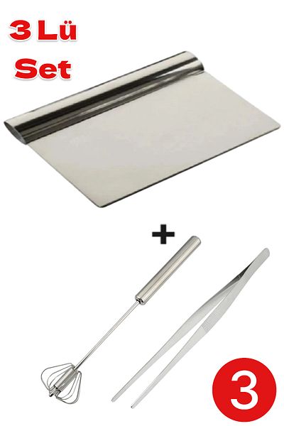 LUCKYHOMES Steel Practical Kitchenware Set Prep Utensils Pastry Maker Set Economical Set Steel Spatula Tweezers Etc