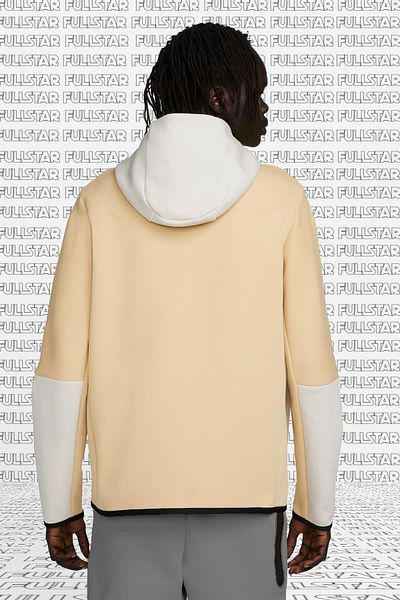 Nike Sportswear Tech Fleece Φούτερ με κουκούλα με φερμουάρ, μπεζ