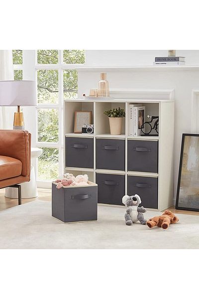 ADARYA HOME Under Cabinet Laundry and Toy Organizer Storage Box Without Lid |   30X30X30 cm (Grey)