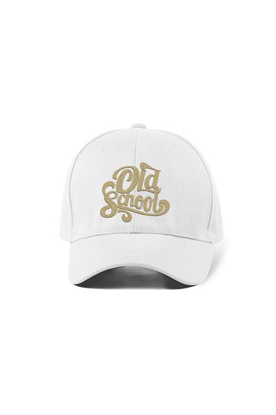 QUATEX Old School Embroidered White Sports Unisex Hat A+ Quality Product