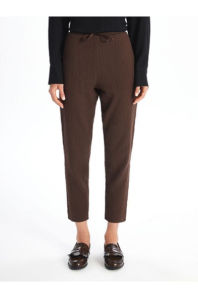 LC Waikiki Women's Elastic Waist Straight Trousers