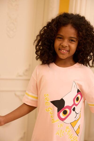 Katia&Bony Нощница с розова туника за момиче