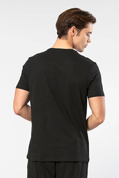 Cacharel 2169 Ανδρικό μπλουζάκι Modal Cotton Crew με κοντό μανίκι-μαύρο