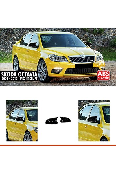 NamTuning Skoda Octavia Batman Yarasa Ayna Kapağı 2009-2013 Parlak Siyah Oktavya