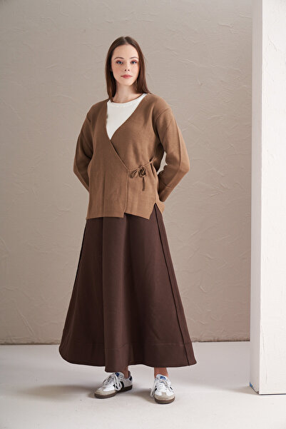 Mevra Jachetă maro din tricotaje