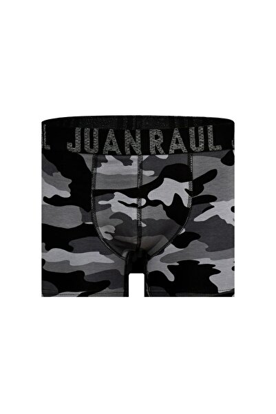 Juan Raul Erkek Desenli Boxer Likralı Ve Pamuklu 9'lu Paket