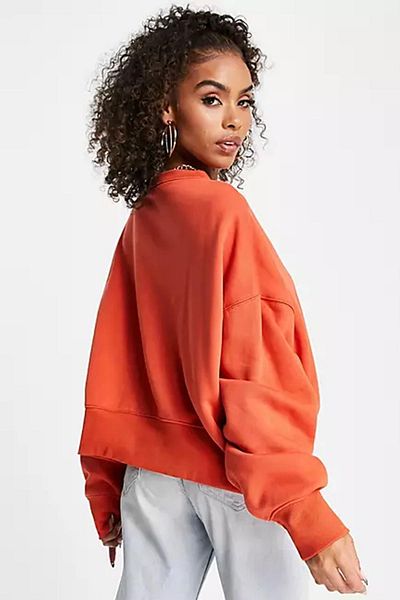 Nike Sportswear Essential Collection Fleece Oversized Women's Sweatshirt Orange