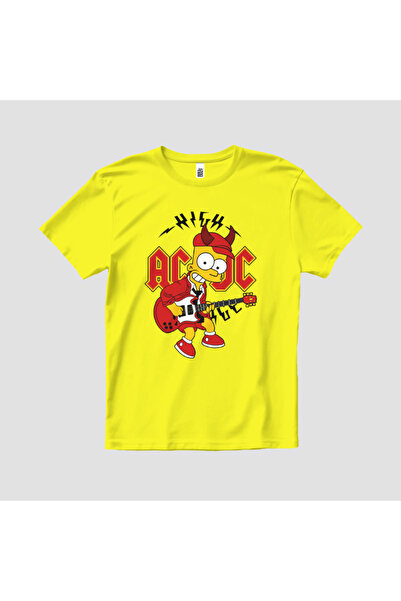 Built By Crazy Bart Simpson ACDC visokonaponska unisex dečija majica