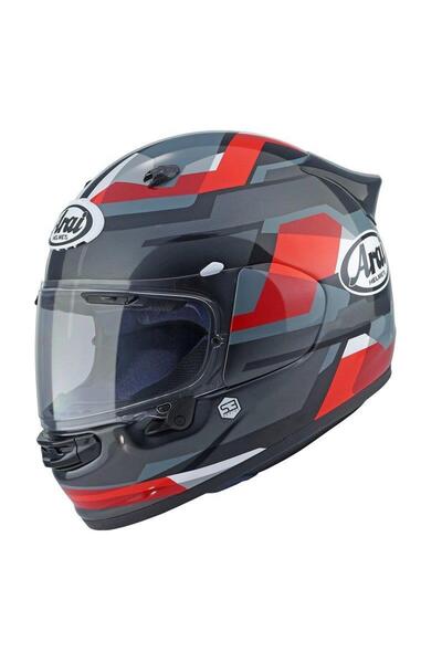 ARAI Kask-quantıc Abstract Red