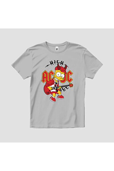 Built By Crazy Bart Simpson ACDC visokonaponska unisex dečija majica