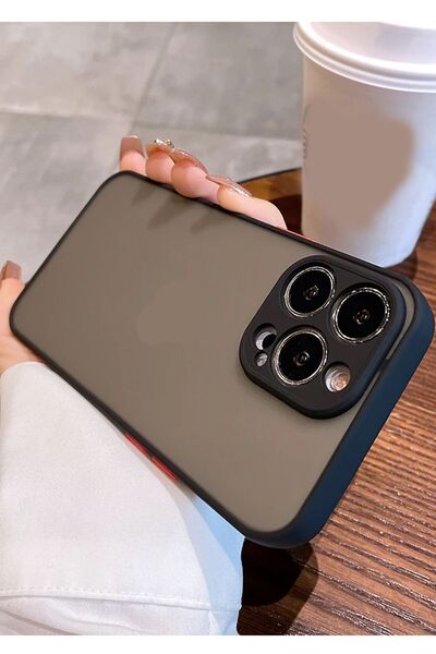 3GEN CASE iPhone 15 Pro Max Compatible Camera Protected Matte Back Surface Shockproof Tpu Hard Silicone Case