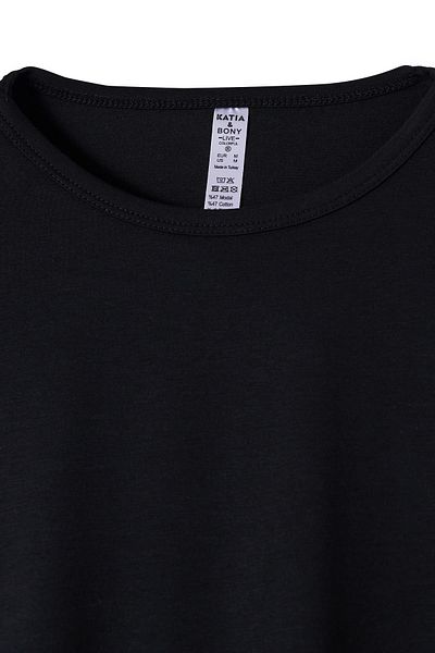 Katia&Bony Ανδρικό μαύρο μπλουζάκι - Basic Modal, O-Neck