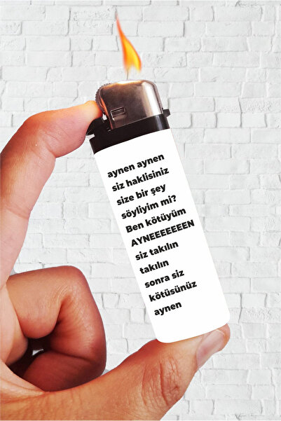 SARANG Çakmak Aynen Aynen Siz Haklısınız Klasik Baskılı Çakmak