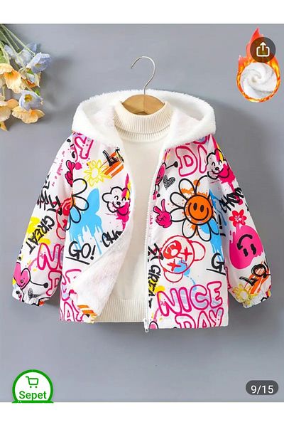 DAFNY New Season with Fleece Inner Waterproof Children's Coat 100% Cotton