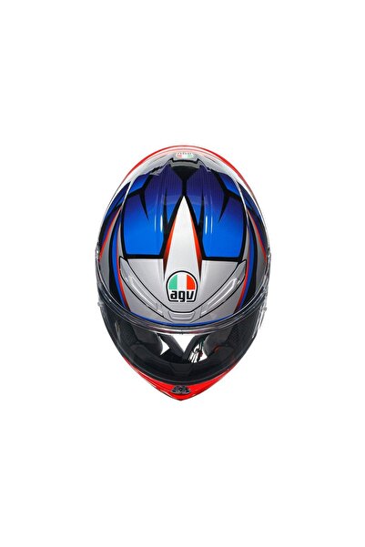 AGV K6 S Slashcut Blue Red Kapalı Kask